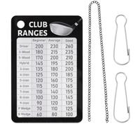 BOXOB Carte de Distance de Golf Noire, Carte de Distance de Golf Carte de Distance de Golf Carte de Règles de Golf Carte Sac de Club de Golf Accessoires Essentiels de Golf Accessoires pour Hommes