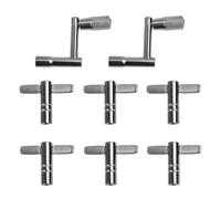BOXOB Clé de Batterie, 6pcs Clés de Batterie à Cosse Carrée Standard et 2pcs Clés de Batterie Rotatives Rapides Accessoires de Réglage de Musique pour Tourner le Tambour