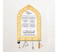 BOXOB Décoration d'Intérieur Islamique, Porte-Clés Islamique 30 x 20 cm pour Mur Porte-Clés d'Art Mural Créatif Décoration Murale Allah Décoration Arabe Cadeaux Islamiques Cadeaux Musulmans