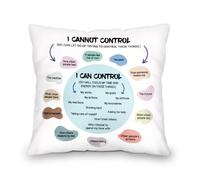 BOXOB Housse de Coussin pour la Santé Mentale, Indispensable pour Le Bureau de Conseil Housse de Coussin Carrée Taie d'oreiller Apaisante Fournitures d'angle pour Les Salles de u Bureau