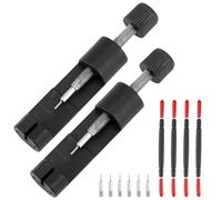 BOXOB Kit Démontage Maillons Montre, Ensemble d'Outils Montre Extracteur Goupilles Réglage Bracelet Comprenant Ajusteurs Fourches d'oreille Double Tête Dés Coudre Redimensionnement Remplacement