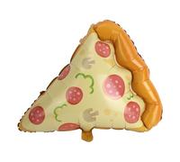 BOXOB Lot De 3 Ballons en Forme Tranche Pizza, Décorations de Fête Aluminium pour Anniversaires Baby Showers Célébrations Culinaires sur le Thème la Pizza Ensemble Ballons Décoratifs