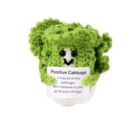 BOXOB Mini Chou Positif Drôle, Poupée de Chou de Poche en Laine Tricotée Drôle de 8cm Chou Créatif Mignon Tricoté à Émotion Positive pour Cadeau d'anniversaire Décoration de Fête Encouragement