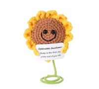 BOXOB Mini Tournesol Positif, Peluche Soutien Émotionnel Optimiste, Amusant Tricoté Cadeaux de Réconfort pour Amis Famille Anniversaire Nouvel an Cadeau d'Encouragement