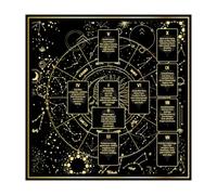 BOXOB Nappe de Tarot, 63x63 cm Carré Flanelle Étoile Totem Autel Pendule Tapis Sacré Divination Tissu pour Cartes Lecture Sorcellerie Magie Rituels Spirituels Fournitures