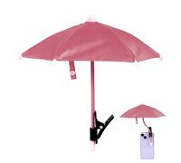 BOXOB Pince Parapluie de Téléphone, Pare-Soleil pour Téléphone Portable Réglable Mini-Couverture Pare-Soleil pour Protéger L'Écran de Votre Mobile Portable du Soleil Pluie (Rose)