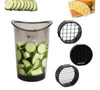 BOXOB Polyvalent Trancheuse de Fraise avec Lames e Couvercle, Amovible Plastique Kit Coupe de Tranche Fruits Drôle Baies et Mangues Outil Coupe pour Trancher Les Bananes Concombres