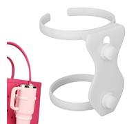 BOXOB Porte-Gobelet Pliable pour Bogg Sac, Porte-Gobelet Portable en Plastique Adapté pour Stanley Accessoires de Fixation Bouteille d'eau Compatibles avec Bogg Le Sac (Blanc)