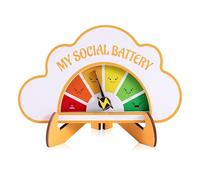 BOXOB Roue des Émotions, Colorée Signe de Ma Batterie Sociale Roue de l'Humeur Amusante et Interactive Décoration Bureau pour la Conscience Émotionnelle