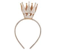 BOXOB Serre-Tête Reine de Cœur, Serre-Tête Doré Brillant Accessoires de Déguisement Reine Cœur Diadème Doré d'Anniversaire pour Princesse Masquée pour Filles
