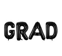 BOXOB Set de Ballons Graduation, Ballons en Feuille 101,6cm Avec Lettres Noires Grande Décoration Félicitations pour Fête Remise de Diplôme Fournitures pour Célébration Fin d'Études