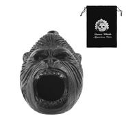 BOXOB Sifflet de la Mort Aztèque Hurlant, Chimpanzé Noir Sifflet Guerre Aztèque Authentique, 125 Décibels pour Halloween Farces Célébration Mexicaine des Morts Cadeau Collection Facile à Souffler