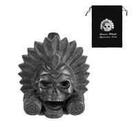 BOXOB Sifflet de Mort Aztèque, Cri Humain Authentique Sifflet de Guerre Crâne avec Sac à Cordon pour Halloween Le Jour Des Morts et les Collectionneurs