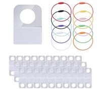 BOXOB Support Anneaux et Onglets pour Yoto Cartes, 60pcs 32x22 mm Étiquettes Autocollantes et 10pcs Boucles de Porte-clés en Acier Inoxydable Étui Rangement pour Yoto Accessoires Organisateur