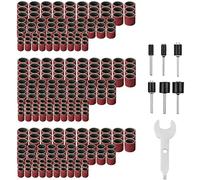 Boxonly Kit de ponçage de tambour de 307 pièces, grain 80, grain 120, 240, manchon de tambour pour perceuse à ongles, accessoires d'outils rotatifs