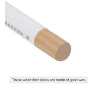 Boxonly Lot de 2 bâtons de cire pour bois - Réparation rapide des rayures, fissures et trous - Pour retouches sur stratifié, sol, table, armoire et porte - Beige clair
