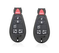 Boxonly Lot de 2 clés de voiture de rechange sans clé M3N5WY783X 433 MHz 6 boutons pour Dodge Grand Caravan 2008 2009 2010 2011 2012 2013 2014 Dodge Grand Caravan, Dodge Journey 2009 2010 Dodge Ram