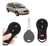 Boxonly Télécommande d'entrée sans clé 3 boutons Transpondeur d'allumage FCC ID GQ43VT17T XXX MHz 64 puce compatible avec Dodge Ram 1500 2500 3500 Pickup 2002-2005