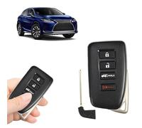 Boxonly Télécommande intelligente pour SUV 314,3 MHz compatible avec Lexus RX450hL LX570 FSK System FCC ID HYQ14FLB 4 boutons de remplacement électronique Noir pour RX350 RX450h NX200t NX300h 2020