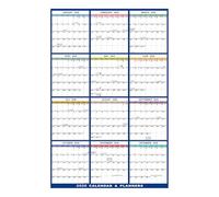 boxoon Calendrier mural effaçable à sec, extra large, 88,9 x 58,4 cm, calendrier plastifié réversible de 12 mois avec stylo et autocollants, planificateur annuel mensuel coloré pour la maison 2026