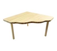 boxoon Plateforme de jeu pour hamster, support triangulaire en bois de pin avec 3 pieds, table surélevée de 21,8 x 21,8 x 12,7 cm pour petits animaux de compagnie, plate-forme d'angle facile à