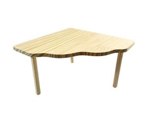 boxoon Plateforme de jeu pour hamster, support triangulaire en bois de pin avec 3 pieds, table surélevée de 21,8 x 21,8 x 12,7 cm pour petits animaux de compagnie, plate-forme d'angle facile à