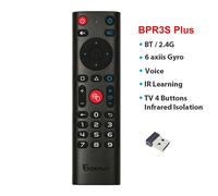 BOXPUT BPR2S Plus BT Air Mouse Apprentissage IR Isolation IR Télécommande vocale sans fil 2,4 GHz Gyroscope pour Android TVBox TV Stick-BPR3S Plus