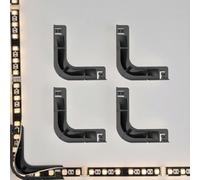 BOXPUT Connecteur Ruban LED, Connecteur LED, Connecteur Bande LED, Raccord LED, Raccord Bande LED, Raccord Ruban LED, Gapless Kit de Connecteurs en L pour 8mm-12mm Bande Lumineuse LED 4PCS