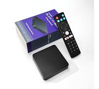 BOXPUT M5 Android TV Box, Android 10.0 TV Stick 2G 16G 4K, appareil de streaming double WiFi6 2.4G/5G BT5.2, avec télécommande Bluetooth d'isolation infrarouge vocale