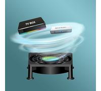 BOXPUT Mini ventilateur pour TV Box - 80 mm - 25 mm - 5 V - Bloc d'alimentation USB - Convient pour box TV, routeur, décodeurs, appareils de streaming