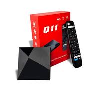 BOXPUT Q11 TV Box, TV Box avec WiFi double bande, TV Box avec télécommande commande vocale, boîte multimédia pour Smart TV, télécommande isolée infrarouge pour contrôler plusieurs appareils