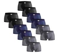 BOXR Underwear Lot de 12 Boxers en Bambou pour Homme - Ultra Doux, Confort Optimal, S-3XL (FR/ES, Alpha/Lettres, TG, Taille Normale, Taille Normale, Multicolore2)