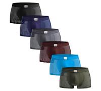BOXR Underwear Lot de 6 Boxers en Bambou pour Homme - Ultra Doux, Respirants, et Éco-Responsables, Confort Optimal, S-3XL (FR/ES, Alpha/Lettres, TTG, Taille Normale, Taille Normale, Multicolore)