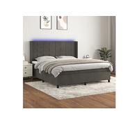 vidaXL Sommier à Lattes de Lit avec Matelas et LED, Lit Rembourré, Lit Double, Lit Adulte de Chambre à Coucher Intérieur, Moderne, Gris Foncé 180x200 cm Gris https://www.fnac.com/mp48352961/vidaXL-Sommier-tapissier-matelas-et-LED-Gris-fonce-180x200-cm-Velours/w-4?oref=41e2db17-33f3-5c92-9be6-917e251d33f4