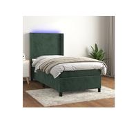 vidaXL Sommier à Lattes de Lit avec Matelas et LED, Lit Rembourré, Lit Simple, Lit Adulte de Chambre à Coucher Intérieur, Moderne, Vert Foncé 100x200 cm Vert https://www.fnac.com/mp48352894/vidaXL-Sommier-tapissier-matelas-et-LED-Vert-fonce-100x200-cm-Velours/w-4?oref=ebbe8836-631e-d5b4-6b57-ec93f18d3237