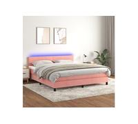 Sommier à Lattes de Lit avec Matelas LED Rembourré Gris Clair 160x200 cm vidaXL