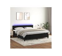 Boxspring met matras en LED fluweel zwart 180x200 cm3134419