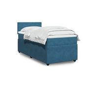 vidaXL Sommier à lattes de lit avec matelas bleu 100x200 cm Bleu