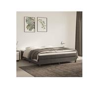 Boxspring met matras fluweel donkergrijs 180x200 cm3144346