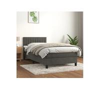 Sommier à Lattes de Lit avec Matelas Rembourré Bleu Foncé 90x190 cm vidaXL