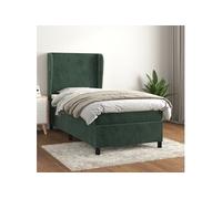 Sommier à Lattes de Lit et Matelas Rembourré Gris Clair 100x200cm Velours vidaXL