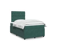 Boxspring met matras fluweel donkergroen 120x190 cm3294595