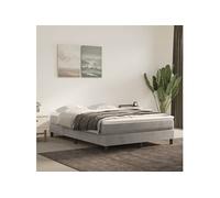 Boxspring met matras fluweel lichtgrijs 140x200 cm3144333