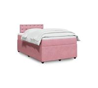 Boxspring met matras fluweel roze 120x190 cm3290003