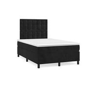 Boxspring met matras fluweel zwart 120x190 cm3270021