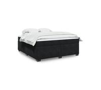Boxspring met matras fluweel zwart 180x200 cm3285301