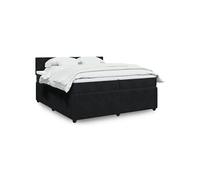 Boxspring met matras fluweel zwart 200x200 cm3287826