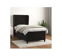 Boxspring met matras fluweel zwart 90x200 cm3129071