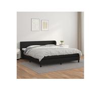 Boxspring met matras kunstleer zwart 160x200 cm3127199