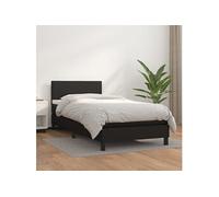 Boxspring met matras kunstleer zwart 80x200 cm3140969